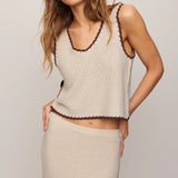 Z Supply Yessenia Whipstitch Tank in Linen
