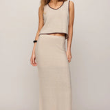 Z Supply Yessenia Whipstitch Skirt in Linen