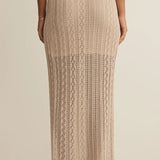 Z Supply Glimmer Midi Skirt in Gold Metallic