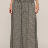 Z Supply Brooke Gingham Maxi Skirt in Black