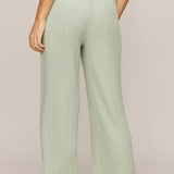 Z Supply Dawn Smocked Rib Pant in Aqua Cloud