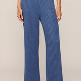 Z Supply Dawn Smocked Rib Pant in True Navy