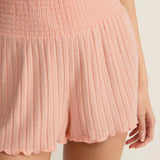 Z Supply Dawn Smocked Rib Short in Bellini