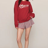 Z Supply Jolly Gingham Short in Ruby Red
