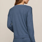 Z Supply Courtney Long Sleeve Top in True Navy