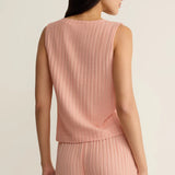 Z Supply Sloane V-Neck Rib Tank in Bellini