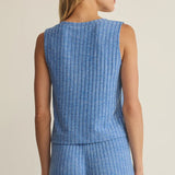 Z Supply Sloane V-Neck Rib Tank in Tropical Tide