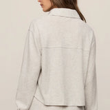 Z Supply Waffle Shirt in Feather Grey