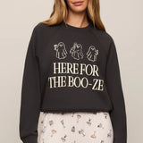 Z Supply Booze Graphic Sweatshirt in Ash Black