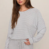 Z Supply Classic Stripe Long Sleeve Top in Eclipse