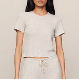 Z Supply Waffle Tee in Feather Grey
