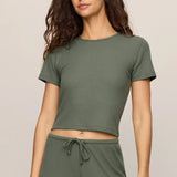 Z Supply Waffle Tee in Monstera