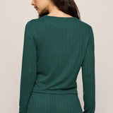 Z Supply Aries Knit Long Sleeve Top in Velvet Green