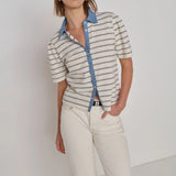 Nation Zoe Snap Top in Tuscany Stripe