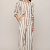 Z Supply The Perfect Striped Pant in Light Toffee