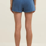 Z Supply Hunter Knit Denim Short in Calypso Blue Indigo