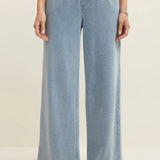 Z Supply Entourage Knit Denim Pant in Ocean Air Indigo
