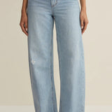 Z Supply Remi High Rise Bowed Wide Jean in Cove