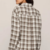 Z Supply River Plaid Button Up in Cocoa Bean