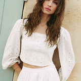 Z Supply Bria Eyelet Top in White