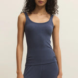 Z Supply Renae Rip Tank Top in Indigo