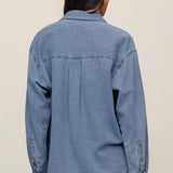 Z Supply The Perfect Twill Button Up in Classic Indigo