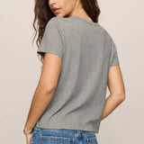 Z Supply Junie Slub Tee Shirt in Classic Heather Grey