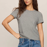 Z Supply Junie Slub Tee Shirt in Classic Heather Grey