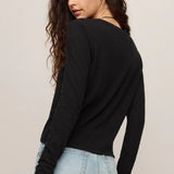 Z Supply Junie Long Sleeve Tee in Black