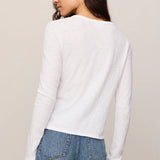 Z Supply Junie Long Sleeve Tee in White