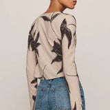 Z Supply Nia Clem Floral Top in Soft Ecru