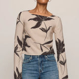 Z Supply Nia Clem Floral Top in Soft Ecru