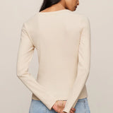 Z Supply Greyson Long Sleeve Tee in Chalk