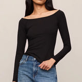 Z Supply Sabrina Second Skin Top in Black