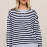 Z Supply Striped Everyday Crew in Eclipse