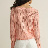 Z Supply Upland Crochet Sweater in Bellini