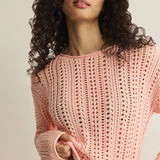 Z Supply Upland Crochet Sweater in Bellini