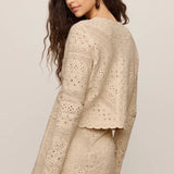 Z Supply Cressa Crochet Cardigan in Natural