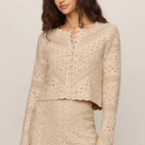 Z Supply Cressa Crochet Cardigan in Natural