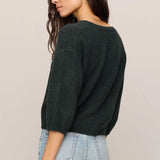 Z Supply Valor Short Sleeve Cardigan in Emerald Cove