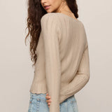 Z Supply Landa Pointelle Top in Natural