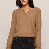 Z Supply Westmont Henley Sweater in Golden Caramel