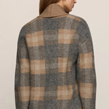 Z Supply Ludlow Plaid Cardigan in Classic Heather Grey