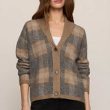 Z Supply Ludlow Plaid Cardigan in Classic Heather Grey
