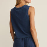 Z Supply Sloane Jersey Denim Muscle Tank in Indigo