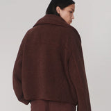 Varley Kellan Short Boxy Jacket in Mahogany