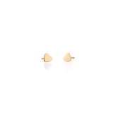 Kris Nations Heart Stud Earrings in 18K Gold Vermeil