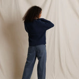 PWT Alexa Cotton Cashmere Pullover Sweater in Indigo
