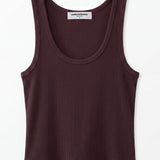 PWT Blondie Ribbed Tank Top in Cherry Lacquer