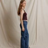PWT Blondie Ribbed Tank Top in Cherry Lacquer